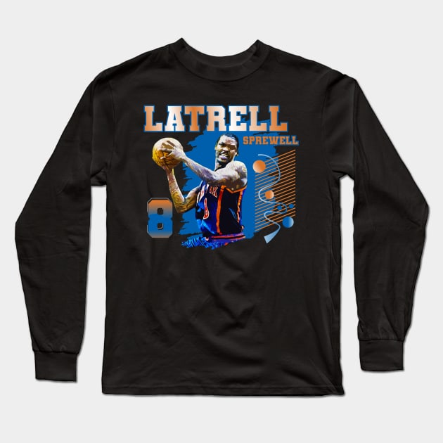 Latrell Sprewell Long Sleeve T-Shirt by Aloenalone